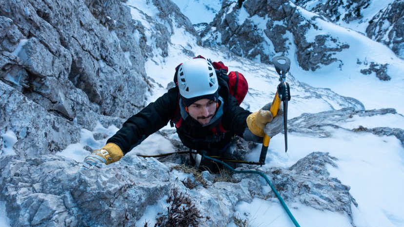 Winter Triglav Nordwand Besteigung