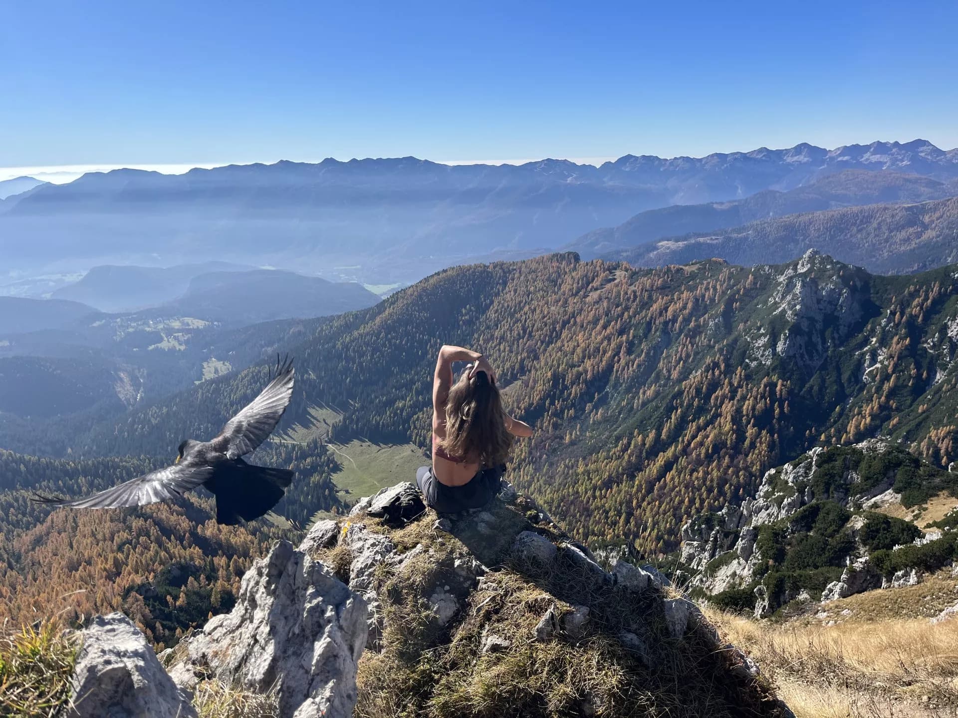 View from the summit towards Bohinj
