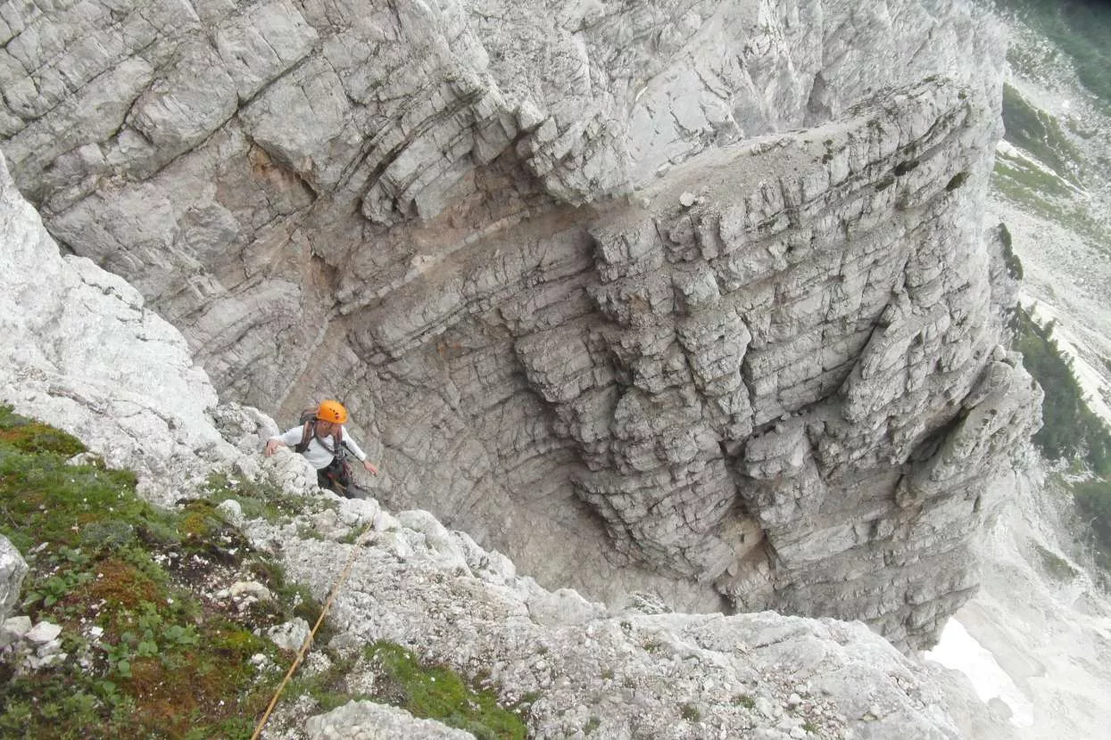 Climbing the Triglav north face