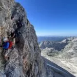 La última parte técnica antes del aterrizaje en la meseta occidental del Triglav Large