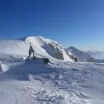 Vista desde el albergue de Kredarica en invierno