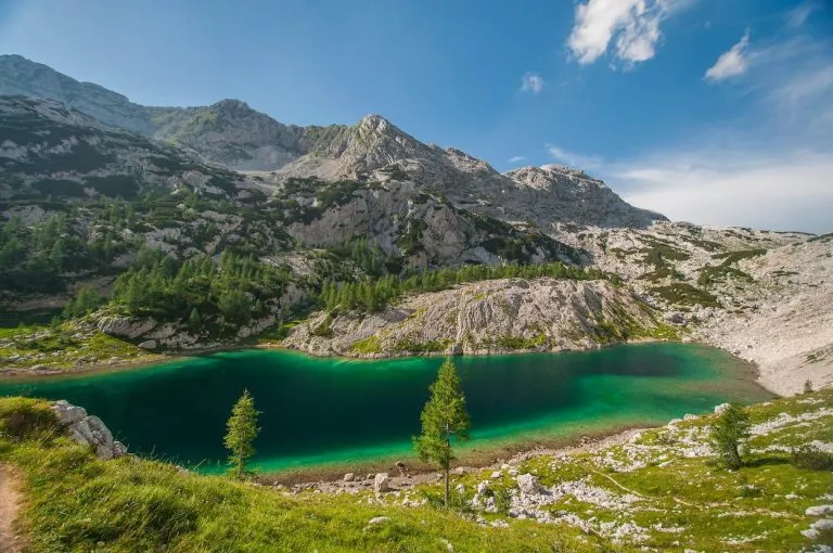 Ledvinové jezero, největší ze sedmi Triglavských jezer.