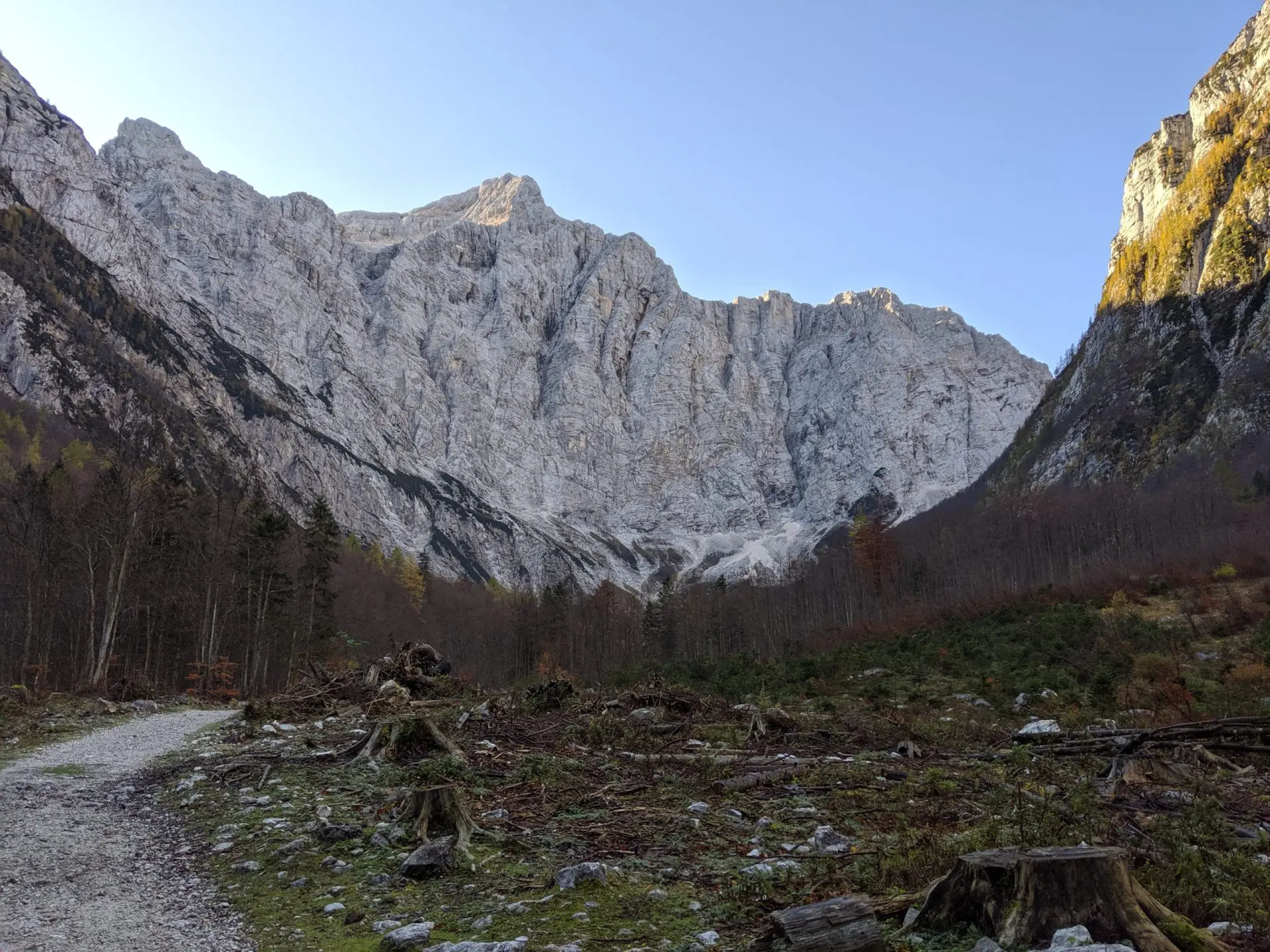 triglav north face in the morning scaled